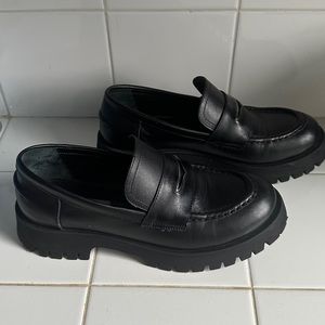 Lawrence Black Leather Loafers